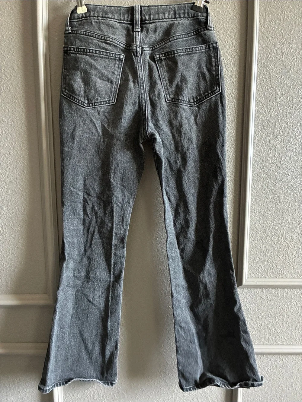Old Navy Kids Gray Button-Front Flared Jeans